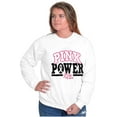 thumbnail image 5 of Pink Power Breast Cancer Awareness Women Crewneck Sweatshirt Brisco Brands S, 5 of 6