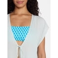 thumbnail image 3 of Time and Tru Women's Tie Front Coverup, Size S/M, Sage Dust, 3 of 4