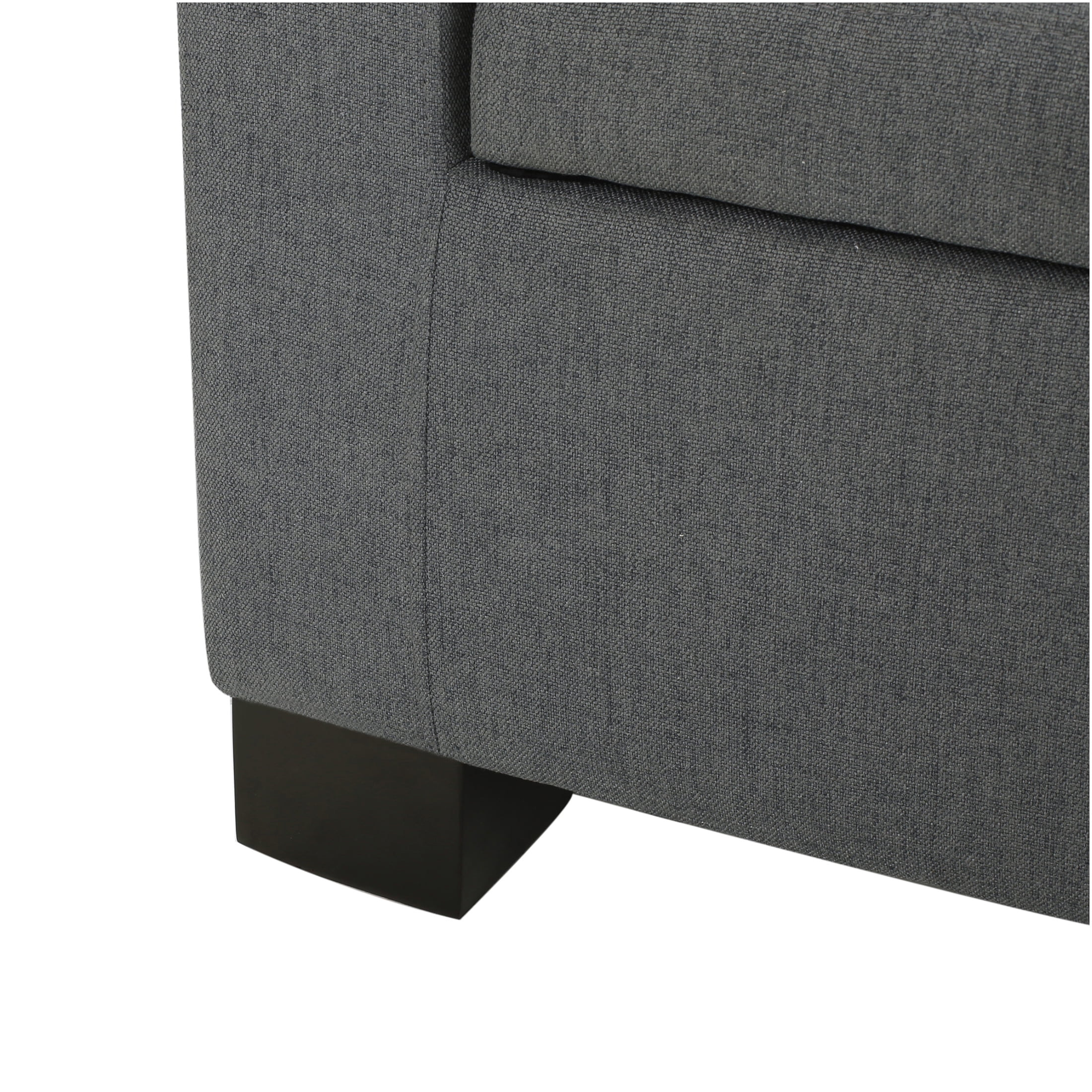 JERFIT Storage Ottoman Bench with Lift Top, Grey Polyester Upholstered Ottoman for Living Room, Foot Rest Stool with Hidden Storage for Bedroom, Office
