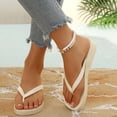 thumbnail image 2 of Sandals Women Slim Comfortable Flip Flops Summer Beach Thong Arch Support Non Slip, 2 of 9
