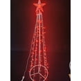 thumbnail image 2 of LED Metal Decorative Tree with Top Star - Red, 2 of 3