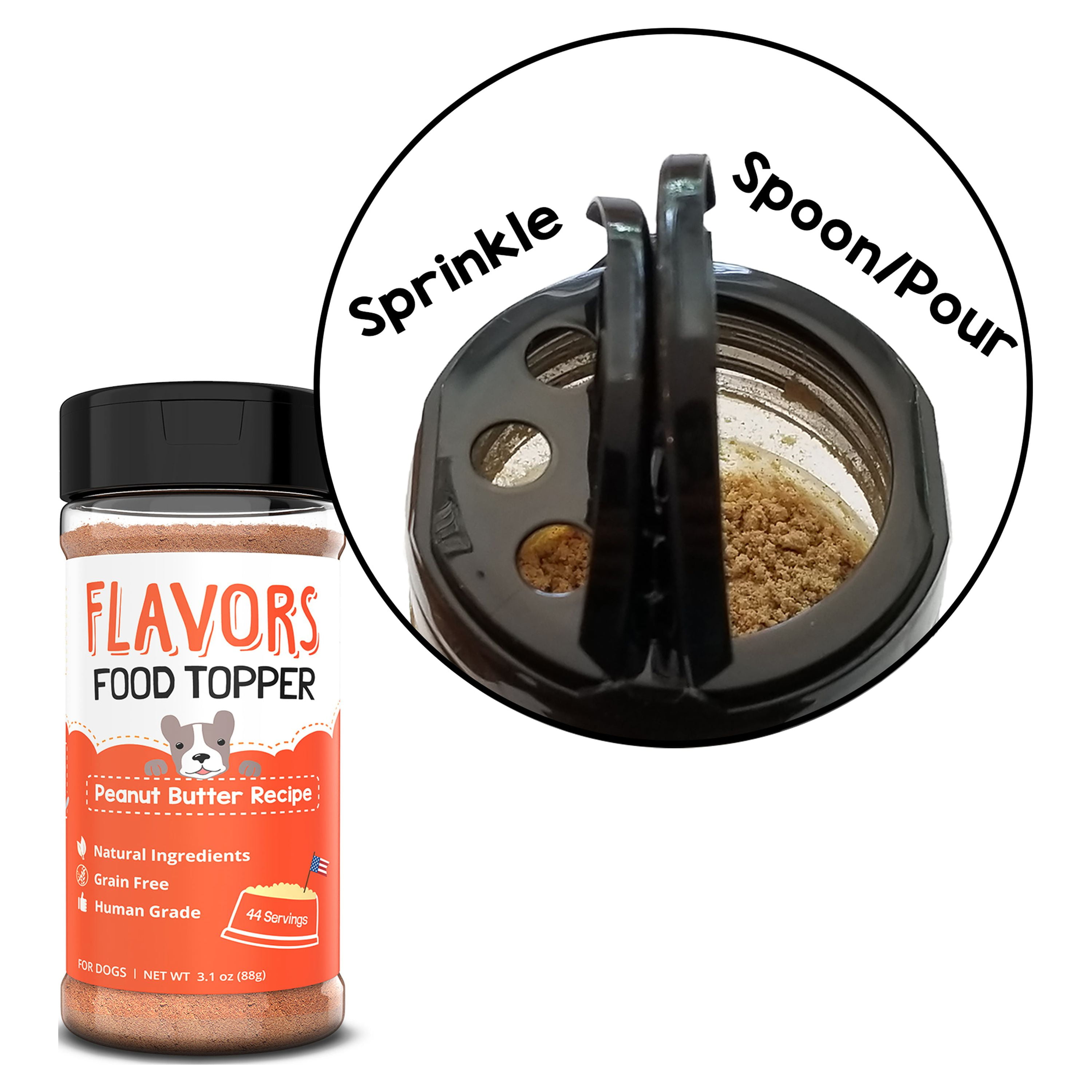 FLAVORS by Beaumont Basics Food Topper for Dogs, Peanut Butter Recipe, 6 oz