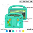 thumbnail image 6 of ELEHOLD Case for Samsung Galaxy Tab A9, Fun Animal Design EVA Durable Case with Handle & Stand & Strap, Easy Carry for Children,Green, 6 of 9