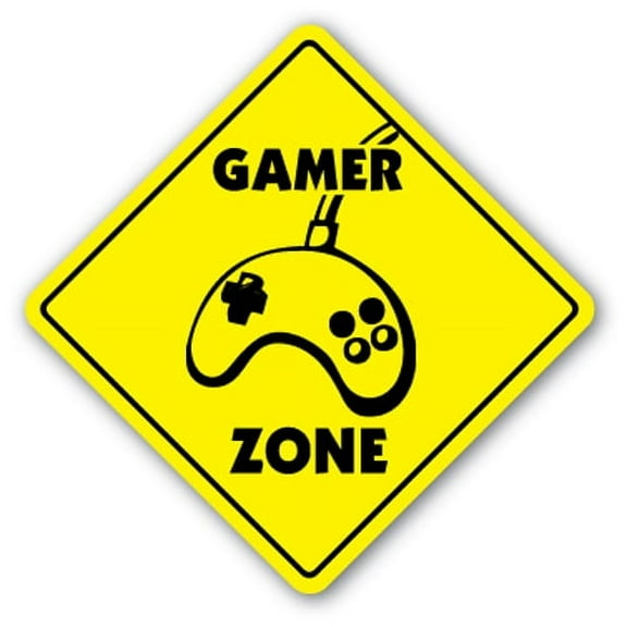 Gamer Zone [3 Pack] of Vinyl Decal Stickers | 4" X 4" | Indoor/Outdoor | Funny decoration for Laptop, Car, Garage , Bedroom, Offices | SignMission
