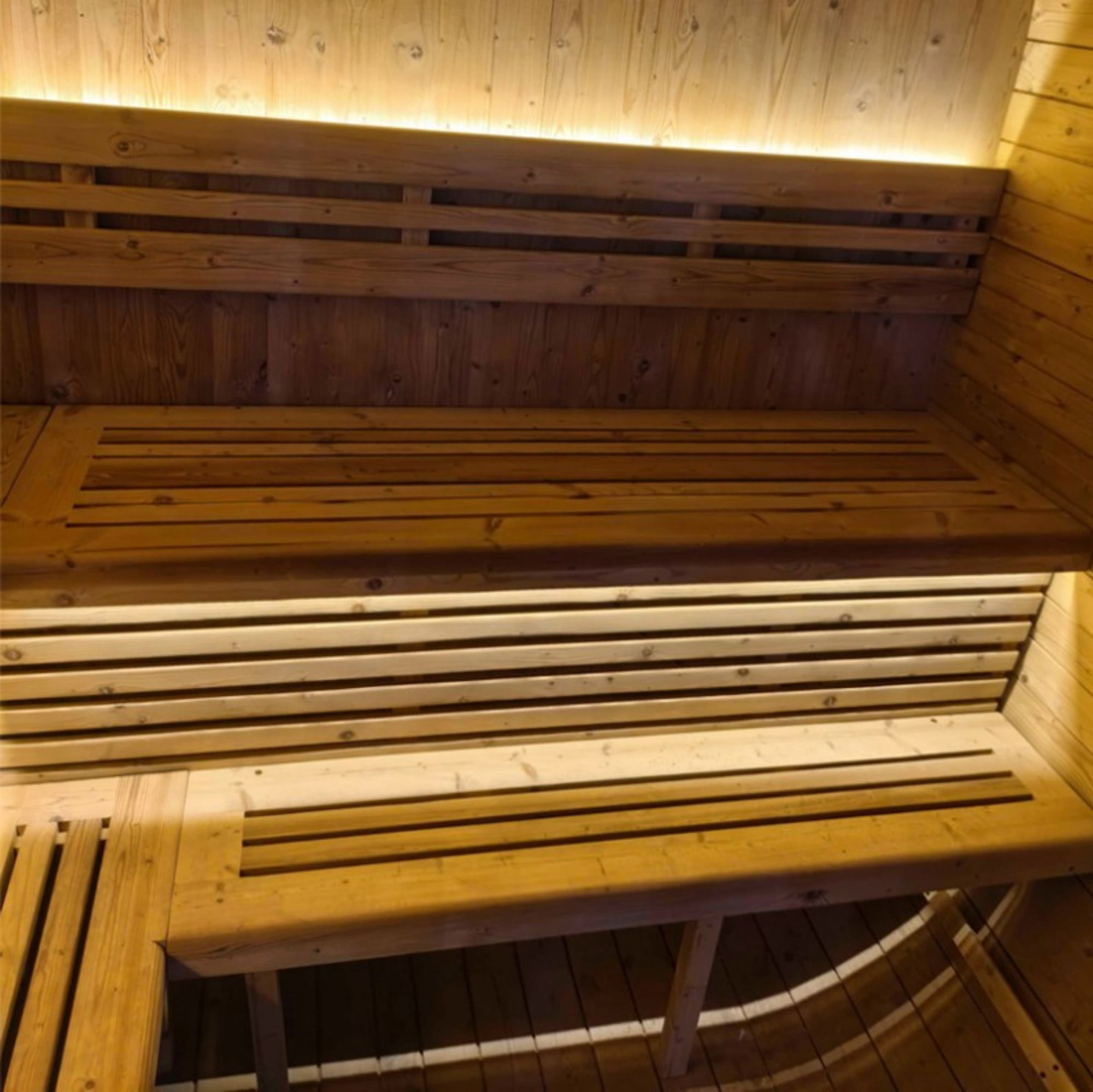 4-6 Person Black Square Premium Thermo Spruce Wood Outdoor Sauna
