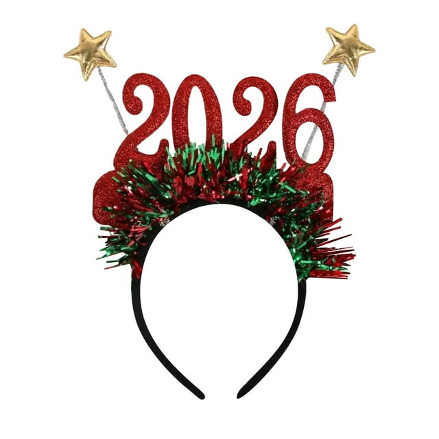 Plastic Striped Star Headband Colorful for Party New Year Cosplay Photo Prop Lightweight Durable for Kids 3+ 25g