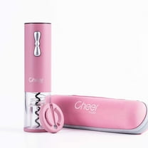 CHEER Electric Wine Opener with USB Rechargeable Lithium Battery with Foil Cut, Carrying Bag (Pink) 7717-1795-011