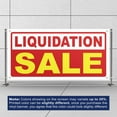thumbnail image 3 of Liquidation Sale 13 oz Heavy Duty Vinyl Banner Going Out Of Business Everything Must Go Sign Final Sale Banner with Metal Grommets, Outdoor/Indoor, Single-Sided (5x1.5 Ft, White & Red & Yellow), 3 of 6
