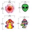 thumbnail image 2 of WIRESTER 4pcs Car Air Freshener Fragrance Vent Clip Interior Decoration for Cars with Lemon Scented Pad - Hibiscus Flower & Colorful Tie Dye Mushroom & Green Alien & Red Mushroom, 2 of 6