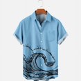 thumbnail image 5 of 2022 Summer Short Sleeve Shirts Original Risk Free Summer Print Shirts Ethnic Trend Men's Tops 015, 5 of 5