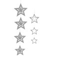 thumbnail image 1 of Yuarrent 7 piezas de decoraciones de estrellas colgantes de estrellas colgantes ahuecados adornos decorativos para el Festival de actividades Kits de decoración para fiestas Plata Yuarrent HA002208-02, 1 of 1