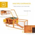 thumbnail image 4 of PawHut Wooden Rabbit Hutch Bunny Hutch Outdoor Guinea Pig House, Orange, 4 of 10