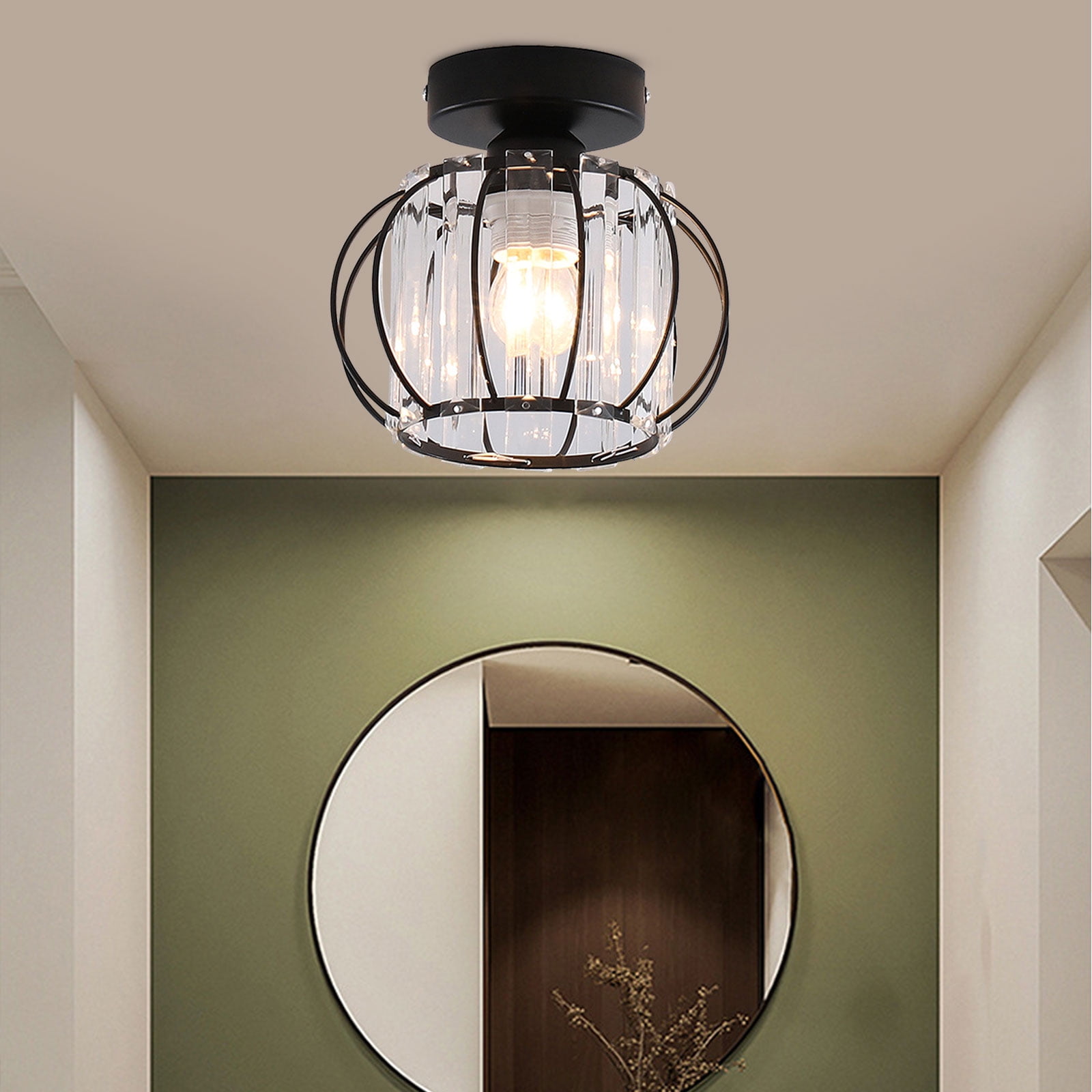 K9 Crystal Ceiling Light – Simple Circular Design for Elegant Home Lighting