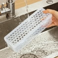 thumbnail image 6 of Plastic Dishwasher Tableware Cleaning Box with Chopstick Cage Spoon Drain Storage Rack - Kitchen Organizer Storage Basket Bag, 6 of 9