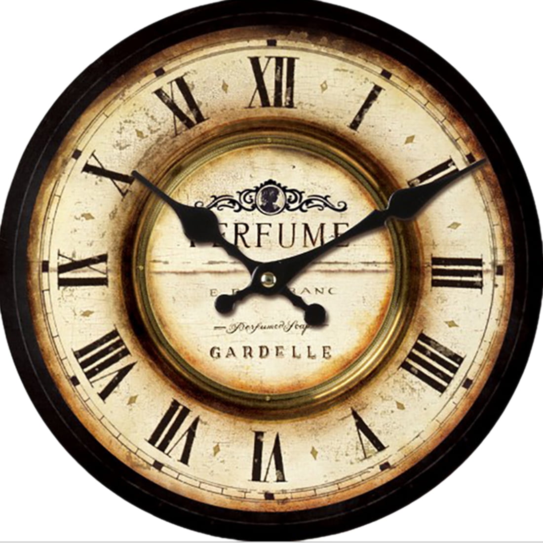 12 Inch Vintage European Pastoral Style Roman Numeral Design Silent Wall Clock