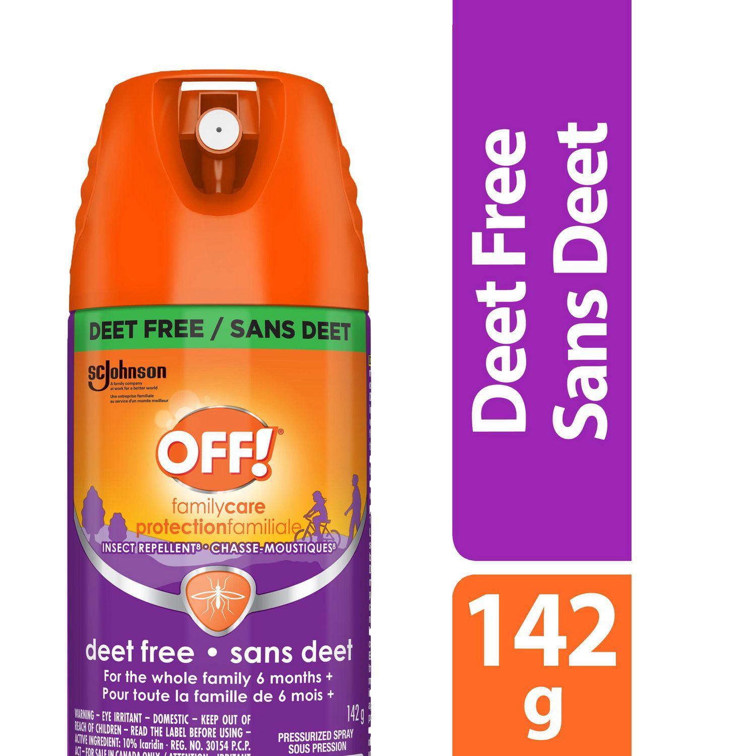 OFF! Family Care Mosquito Insect Repellent Spray Deet Free, 142g, Deet Free - 142g