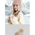 thumbnail image 4 of Homenesgenics Womens Hats for Winter Ear Flaps,Bobble Hat,Pom Pom Hat,Trapper Hat,Earflap Hat,Winter Windproof Outdoor Women's Beanies Brushy Pink Free Size, 4 of 5