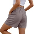 thumbnail image 5 of WAYUTE Shorts for Women Striped Elastic Waist Casual Shorts with Drwastring and Pockets Comfort Everyday for Ladies Versatile Summer Clothes, 5 of 7