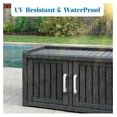 thumbnail image 5 of 2-Tier Storage , Waterproof UV-Resistant Outdoor Shoe Storage Cabinet with 2 Doors & Adjustable Shelves for Indoor Outdoor Entryway, Hallway, Living Room (Black), 5 of 6