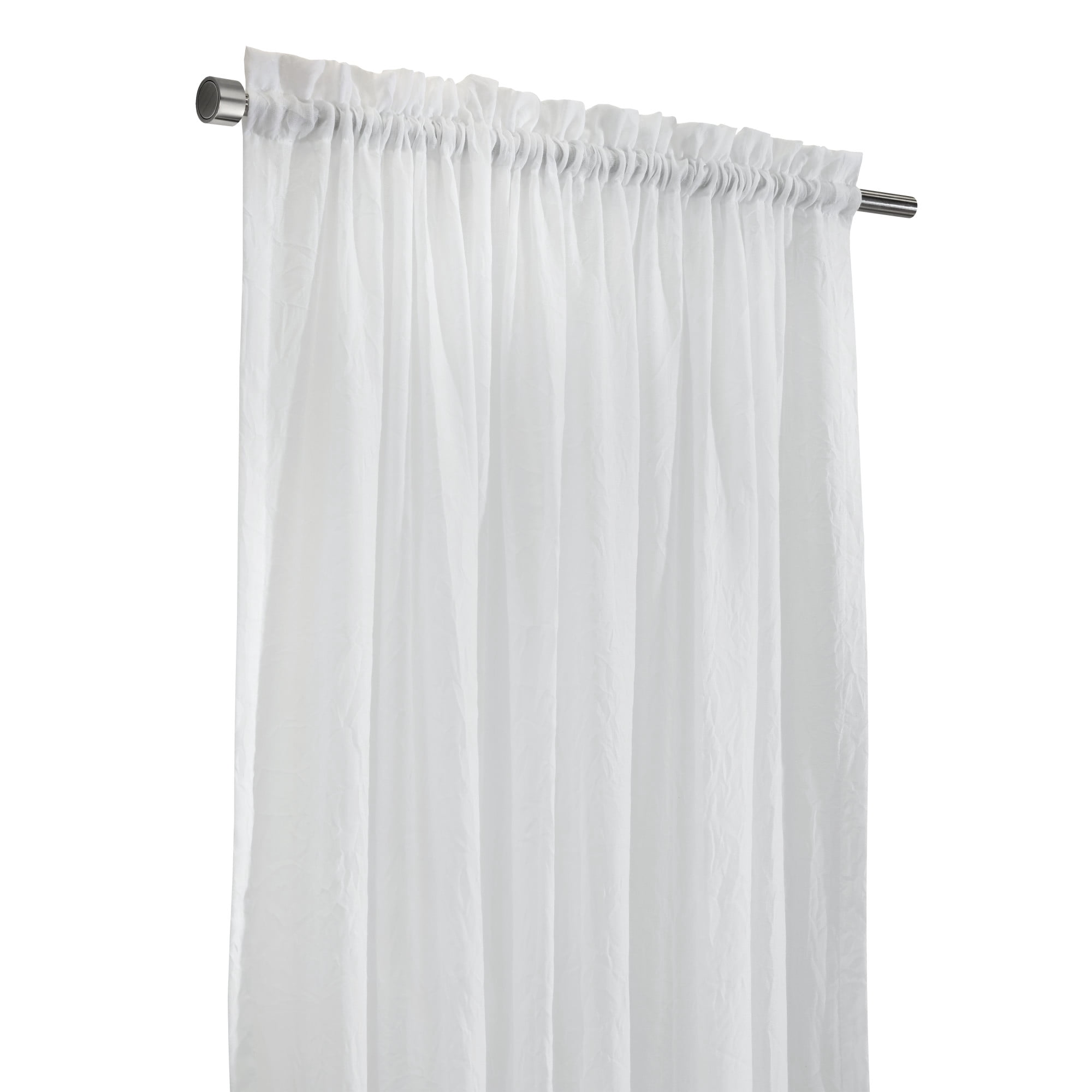 Loft Living Callie Sheer Rod Pocket Indoor Curtain 52 x 84 in White
