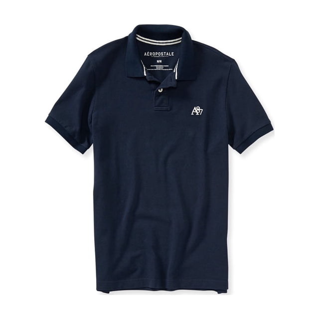 Aeropostale - Polo de rugby con logo A87 para hombre, azul, extra pequeño Aeropostale polo, rugbi