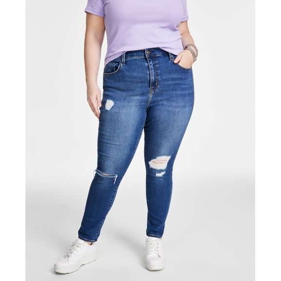 Levis Trendy Plus Size 721 High-Rise Straight Through 24W