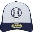 thumbnail image 2 of Men's New Era White/Navy Milwaukee Brewers 2023 On-Field Batting Practice Low Profile 59FIFTY Fitted Hat, 2 of 5