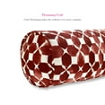 thumbnail image 6 of FBTS Prime Throw Bolster Pillows Set of 2 Red Geometric Round 20x6 Inch Patio Neck Roll Pillows, 6 of 7