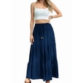 thumbnail image 4 of Women'S Spliced Pleated Midi Skirt with Pockets for Casual or Wear S, 4 of 9