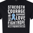 thumbnail image 4 of Inktastic ALS Awareness Strength Courage Support T-Shirt, 4 of 5