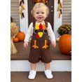 thumbnail image 2 of RUINIXCW Thanksgiving Kids Jumpsuit, Sleeveless Cute Turkey Overalls for Boys Girls, 2 of 9