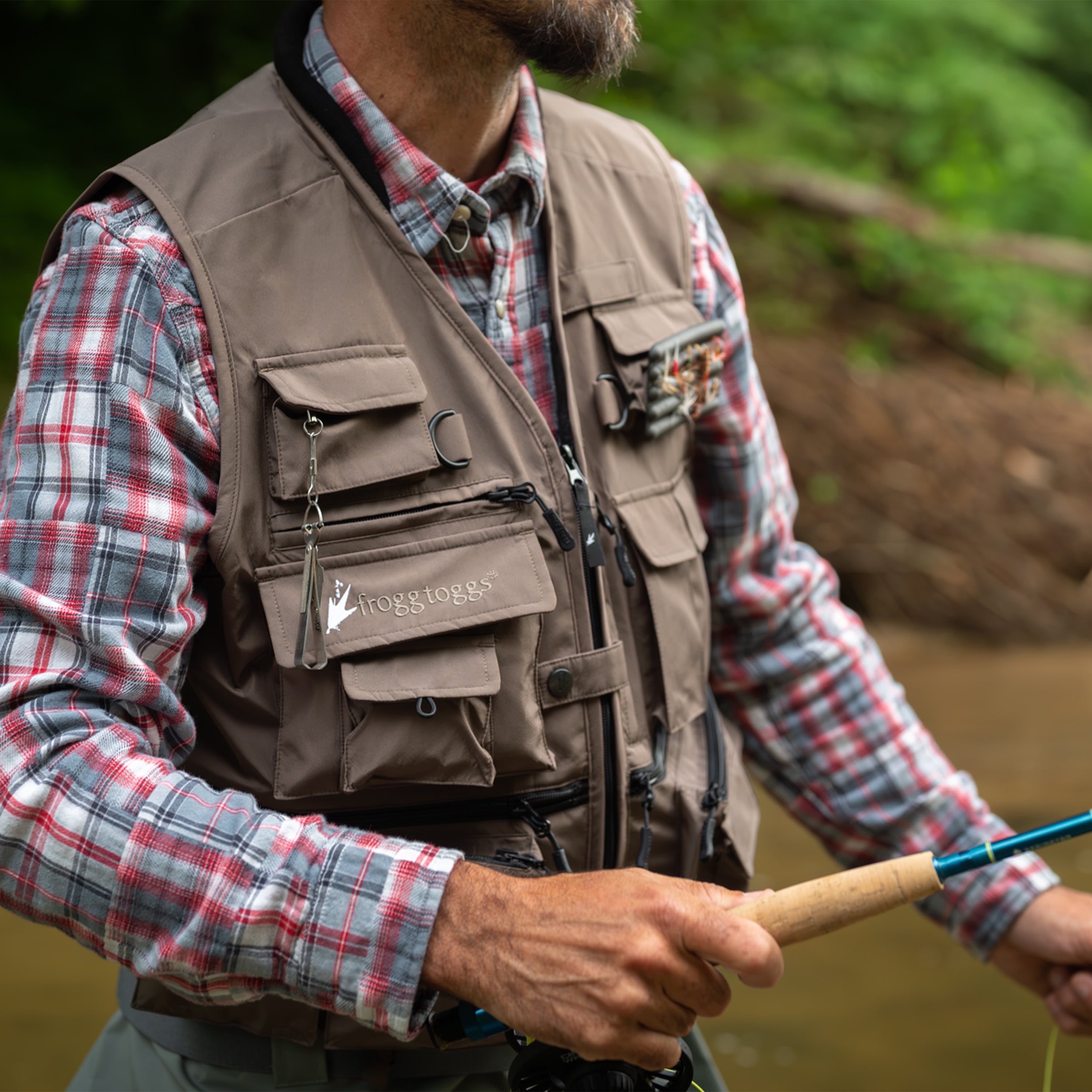 Frogg Toggs Hellbender Toadskinz Pack Fly Fishing Vest Stone XL