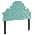 thumbnail image 1 of Modway Diana Tufted Performance Velvet Full/Queen Headboard in Mint, 1 of 11