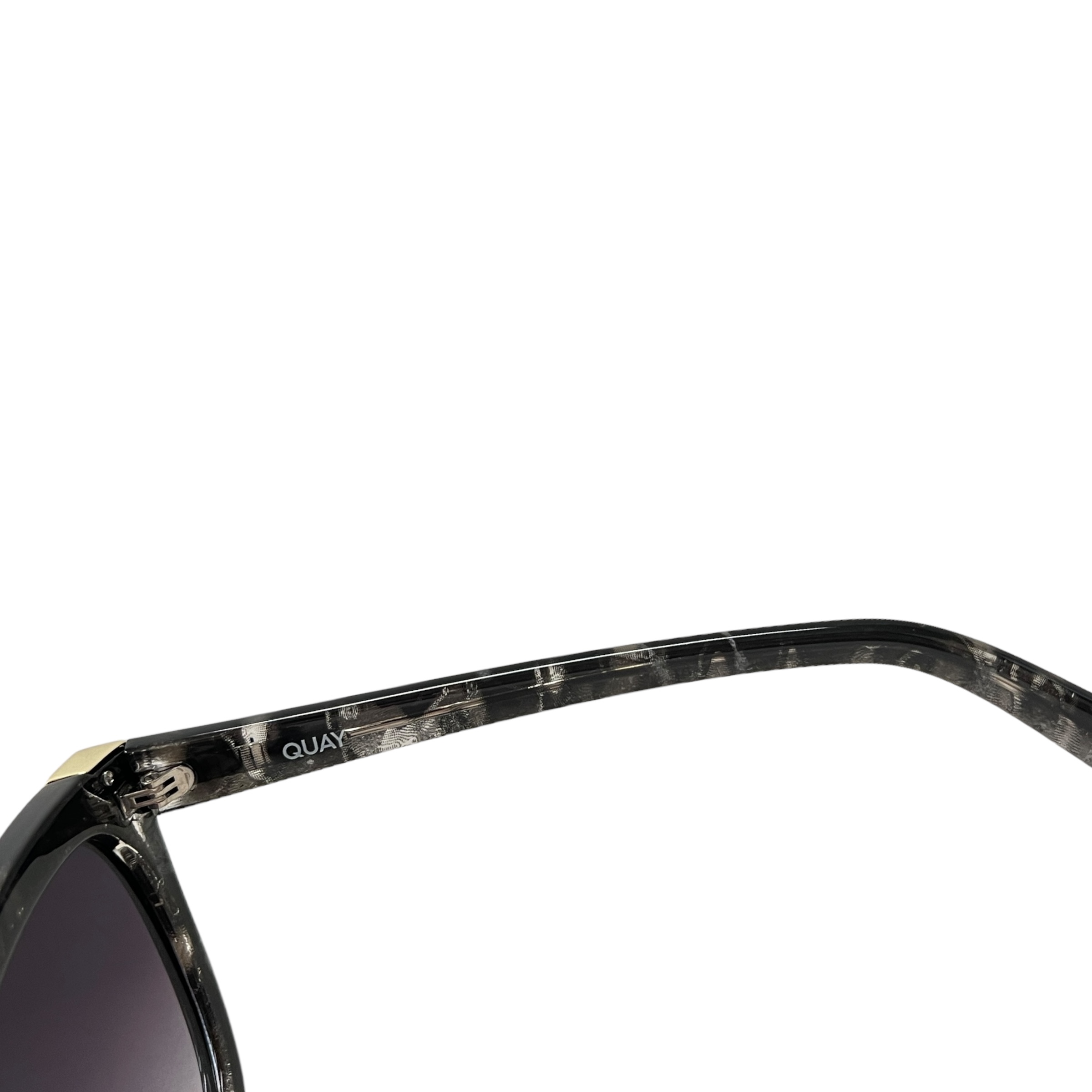Quay Australia Noosa Metal Sunglasses Black Tortoise Smoke 