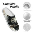 thumbnail image 5 of Disketp Whimsical Owl On Branch Women's Men's Slippers Plush Slip-On House Slipper for Winter Indoor Soft Cushion Non-slip Fluffy Slides Slippers-39/40, 5 of 7