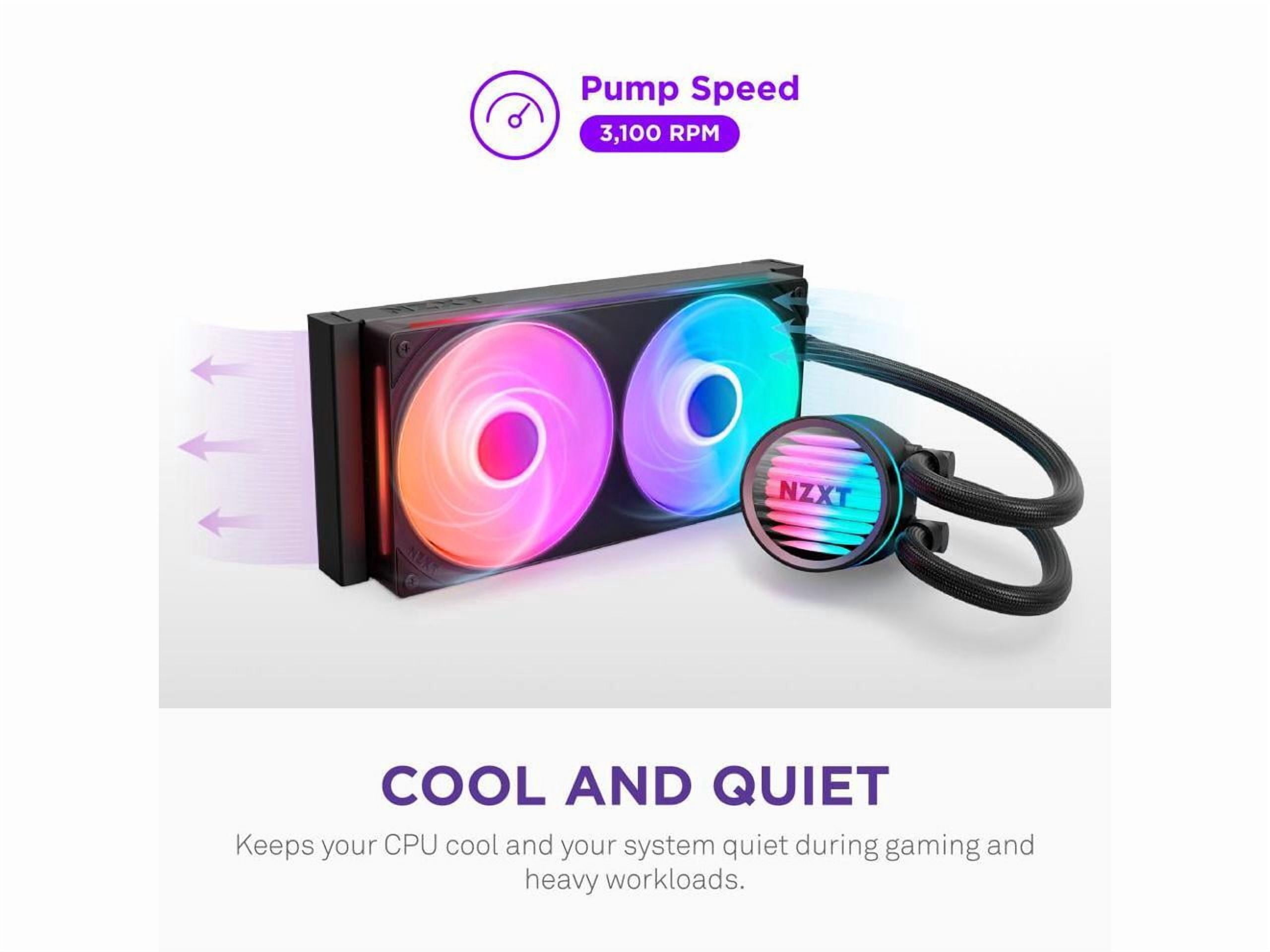 NZXT Kraken Core RGB 240mm All-in-One Liquid CPU Cooler with LCD Display, Black