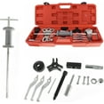 17pc Slide Hammer Dent Puller Tool Kit – Wrench Adapter, Axle Bearing Hub Puller, 2 & 3 Jaw