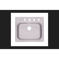 Keeney  25 x 22 in. Stainless Steel Top Mount One Bowl Kitchen Sink