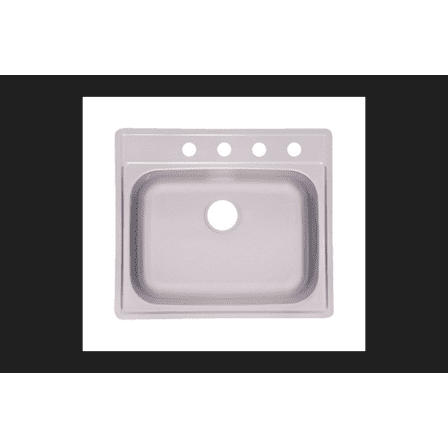 Keeney  25 x 22 in. Stainless Steel Top Mount One Bowl Kitchen Sink
