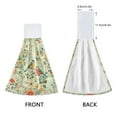 thumbnail image 3 of Yayeee Kitchen Hanging Hand Towels Set of 2 with Loop Bathroom Absorbent Tie Towel, Green Floral Pattern, 3 of 7