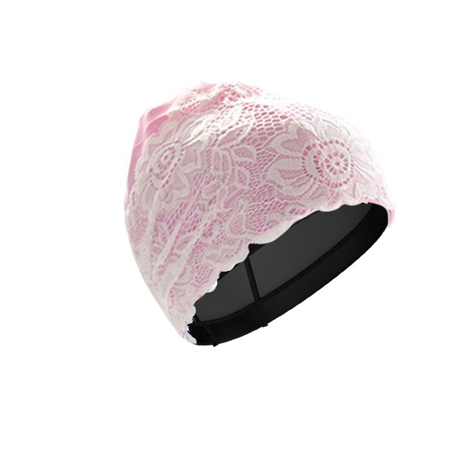 Sonducket Gorro de natación de cuero de encaje impermeable para mujeres y hombres, gorro de nadador portátil cómodo, casco de natación, Protector de Sombreros Rosado Sonducket AP013962-03