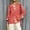 Red, variant on Womens Spring Tops Baseball Print Round Neck 3/4 Sleeve Cotton Tee Oversized Tshirts for Women