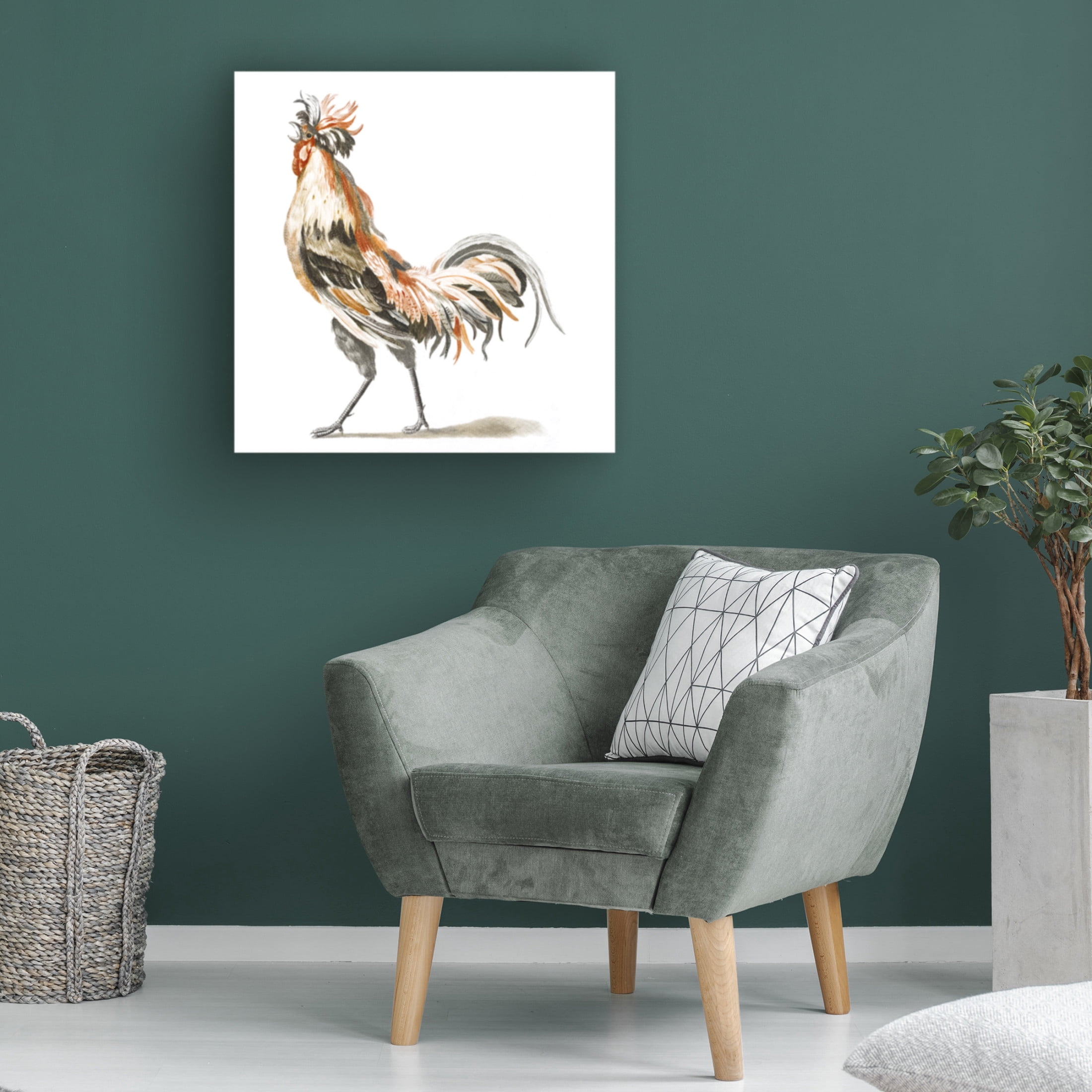Trademark Fine Art Johan Teyler Teyler Roosters II Canvas Wall Art