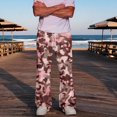 thumbnail image 5 of Men Elastic Drawstring Waist Camo Sweatpants Wide Leg Loose Fit Soft Athletic Jogger Streetwear Trousers With Side Pockets 2XL, 5 of 8
