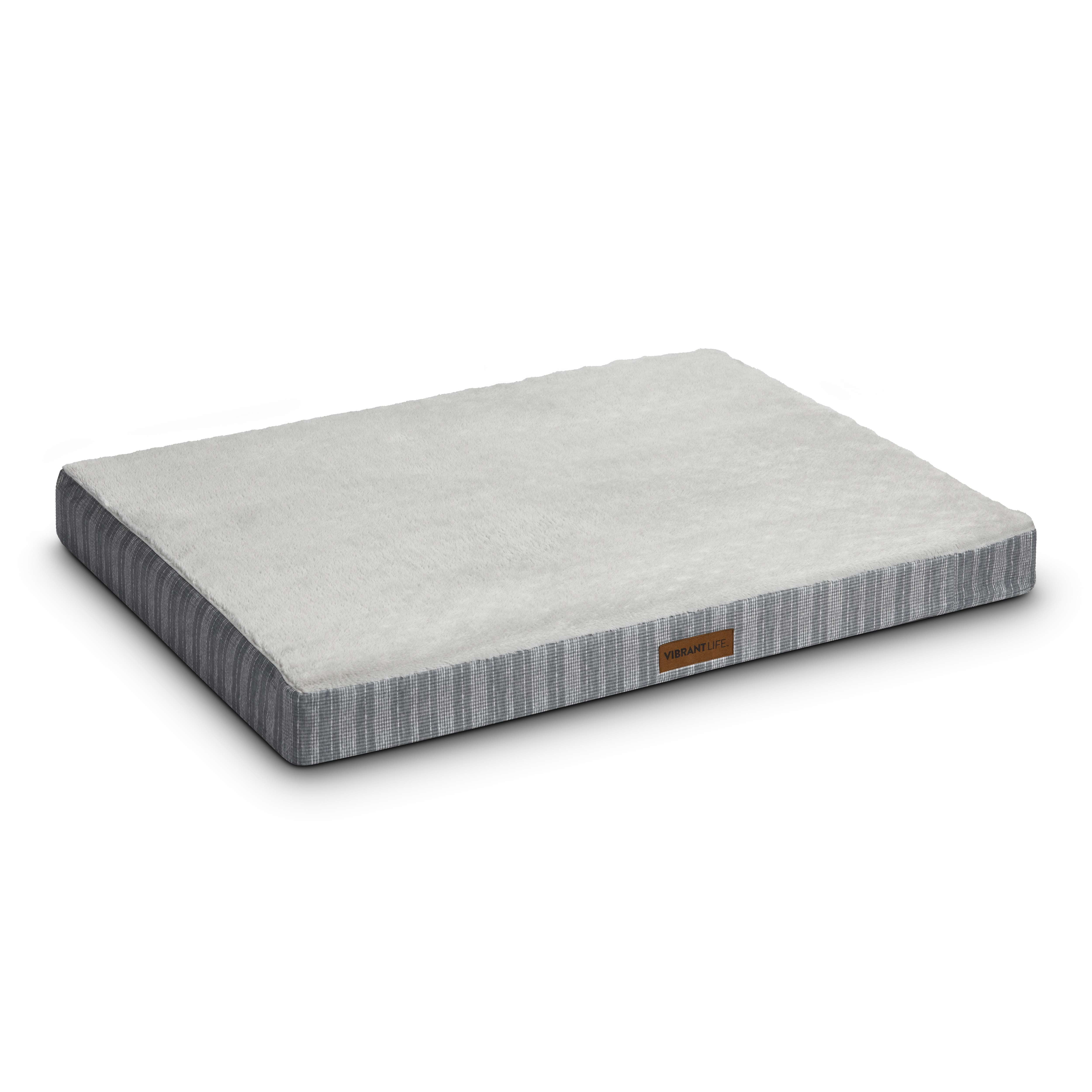 Vibrant Life Jumbo Orthopedic Foam Dog Bed for Large Breeds , Extra Large 41" x 31", Grey