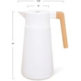 thumbnail image 5 of Thermal Coffee Carafe 68 Oz - Large Stainless Steel Insulated Carafe - 2 Liter Double Walled Vacuum Thermos Coffee and Beverage Dispenser with Tea Infuser and Strainer (White), 5 of 15
