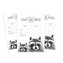 Inkdotpot 30 Fill In StyleBaby Shower Invitation Cards Jungle Animals Gender Neutral Blank Invites