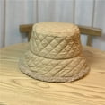 thumbnail image 6 of CoCopeaunts Thickened Down Plaid Women Bucket Hat Lamb Wool Brim Add Cotton Fisherman Hat for Men Winter Outdoor Keep Warm, 6 of 8