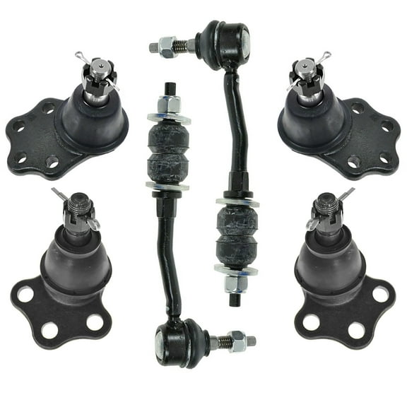 TRQ Front Upper Lower Ball Joint Sway Bar Link Suspension Kit Set 6pc for RWD PSA85973
