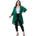 thumbnail image 3 of DARING DIVA Plus Size Lace Crochet Sheer Kimono Cover Up Cardigan 4X Green, 3 of 6